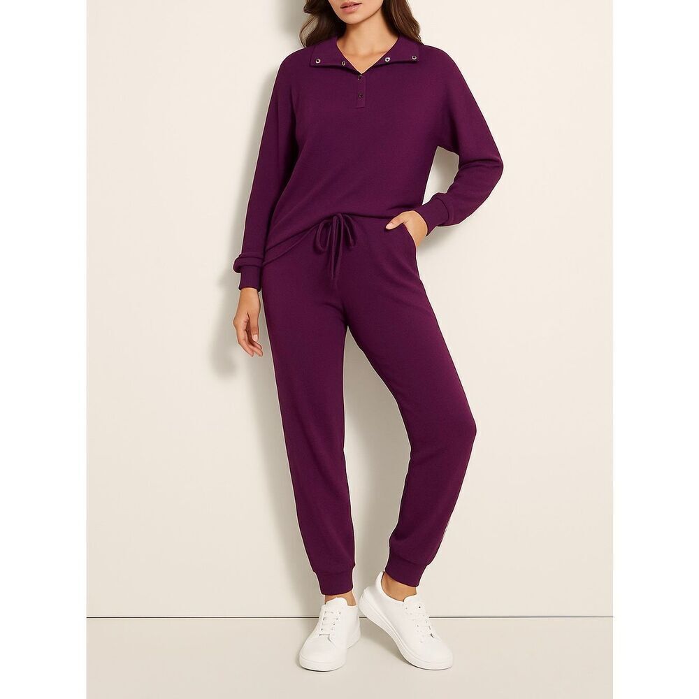 NEW Soma Ultra Soft‎ Fleece Joggers Pants XL Merlot